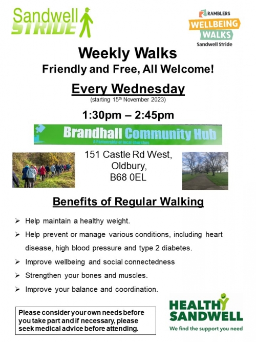 Brandhall Community Hub RWW Poster Nov 23 